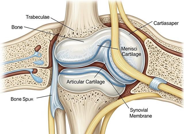 Collagen tạo nên khung xương vững chắc, giúp xương dẻo dai và chịu lực tốt, đồng thời bảo vệ sụn khớp khỏi hao mòn.