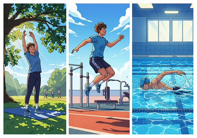 Vận động đúng cách giúp xương khớp dẻo dai, kích thích cơ thể sản xuất hormone tăng trưởng.