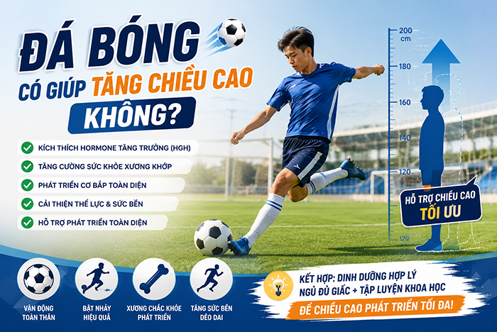 Đá bóng có giúp tăng chiều cao?